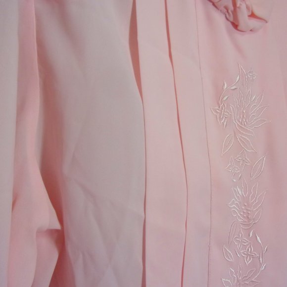 Peachy Pink Dress Blouse Size 14 - Picture 3 of 3